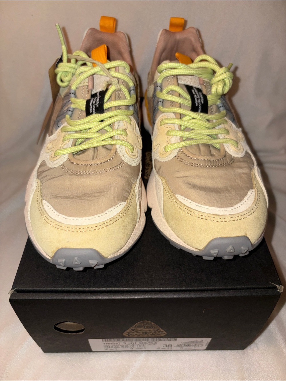NWT Flower Mountain Yamano 3 Sneaker in Beige / Yellow - Picture 8 of 16
